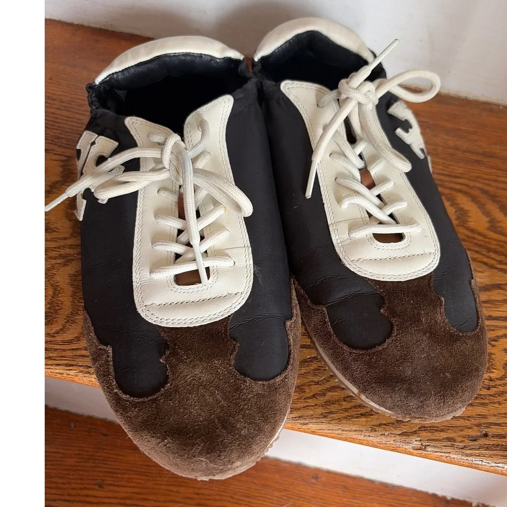 Tory Burch Vintage Suede Trimmed Sneakers Trimmed‎ 10M